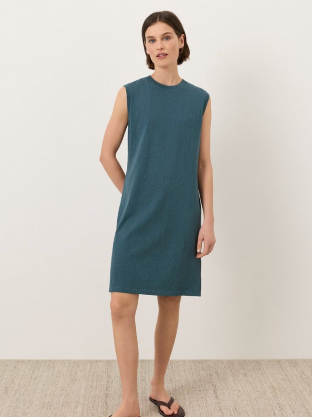 Organic Soft-Slub Essential Easy Muscle Tee Dress